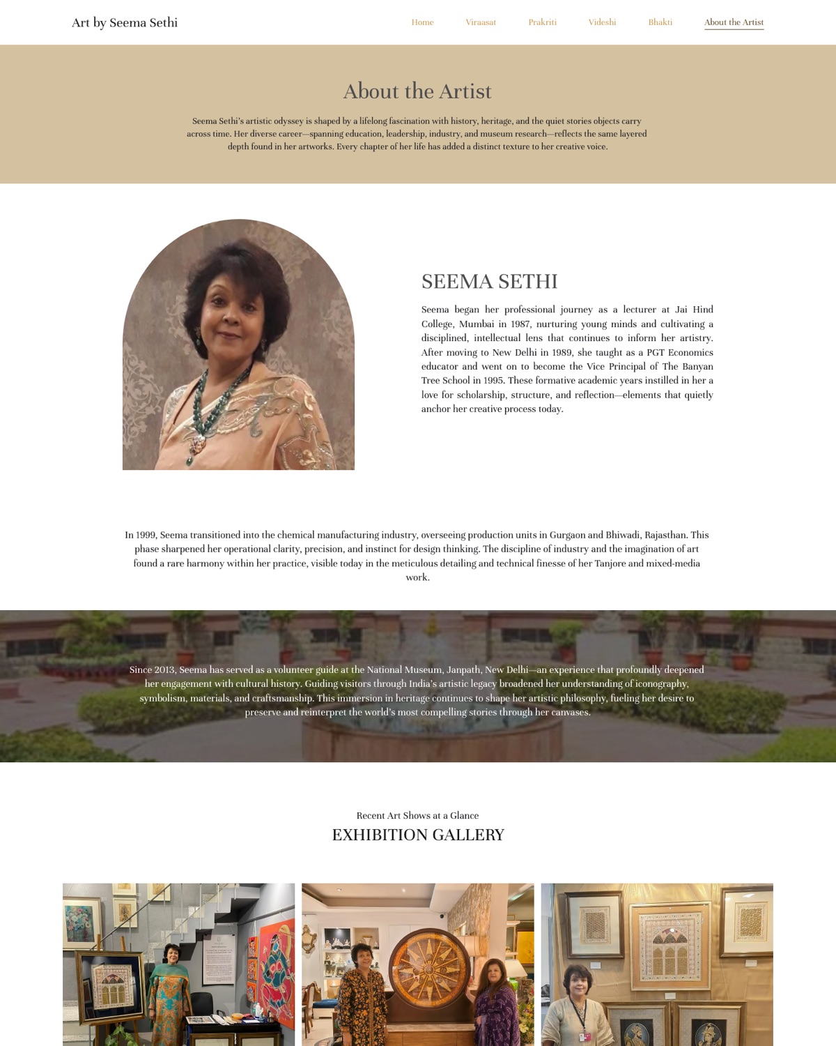 About the artist page